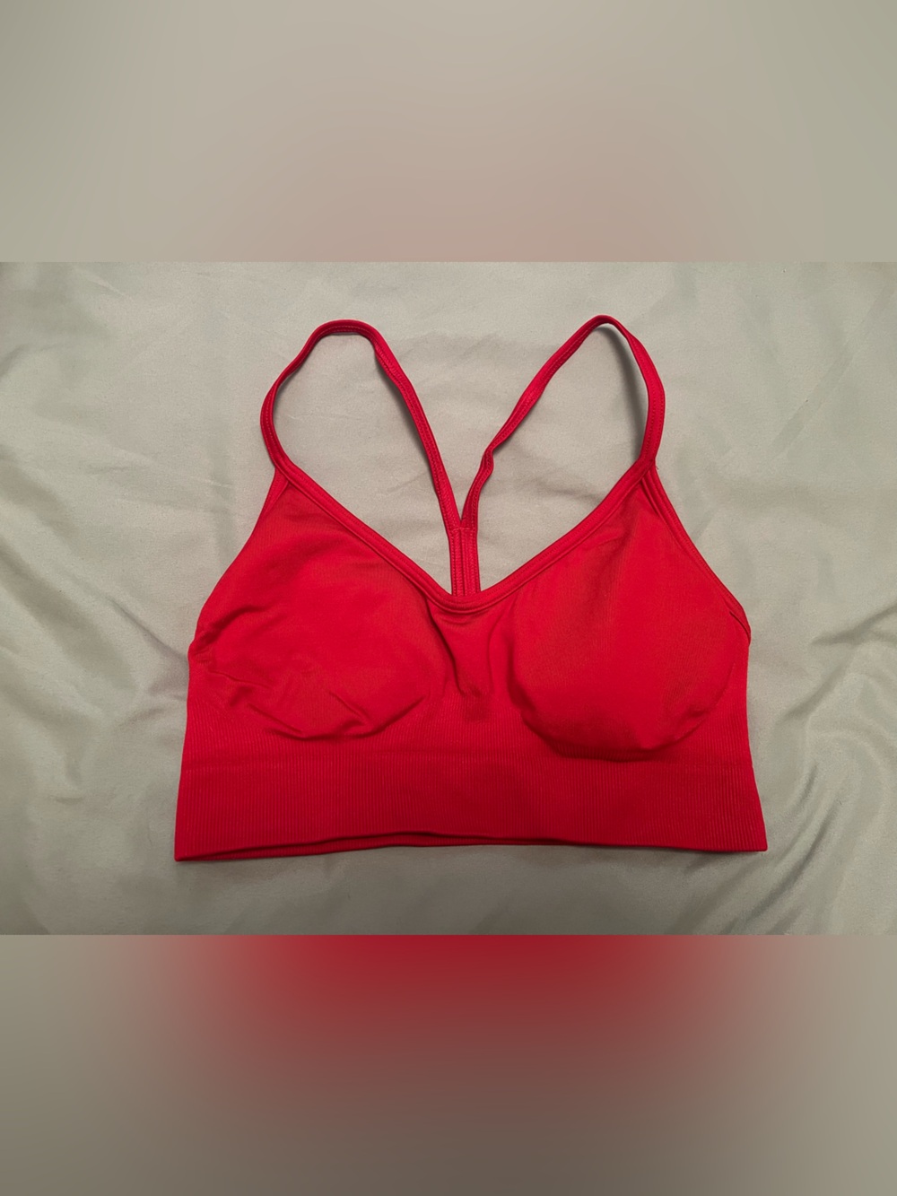 Gymshark Red V-Back Wireless Sports Bra